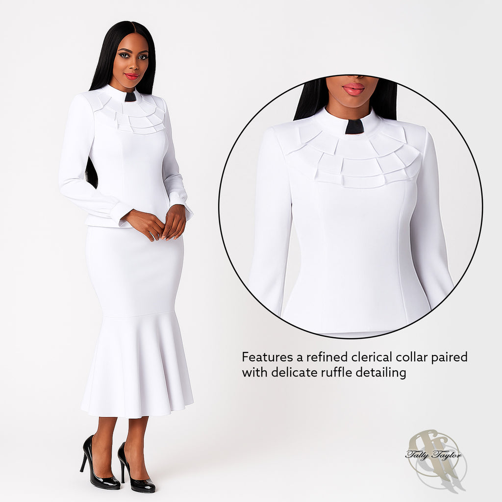 Divine Elegance Two-Piece Ruffle Church Set – Tally Taylor
