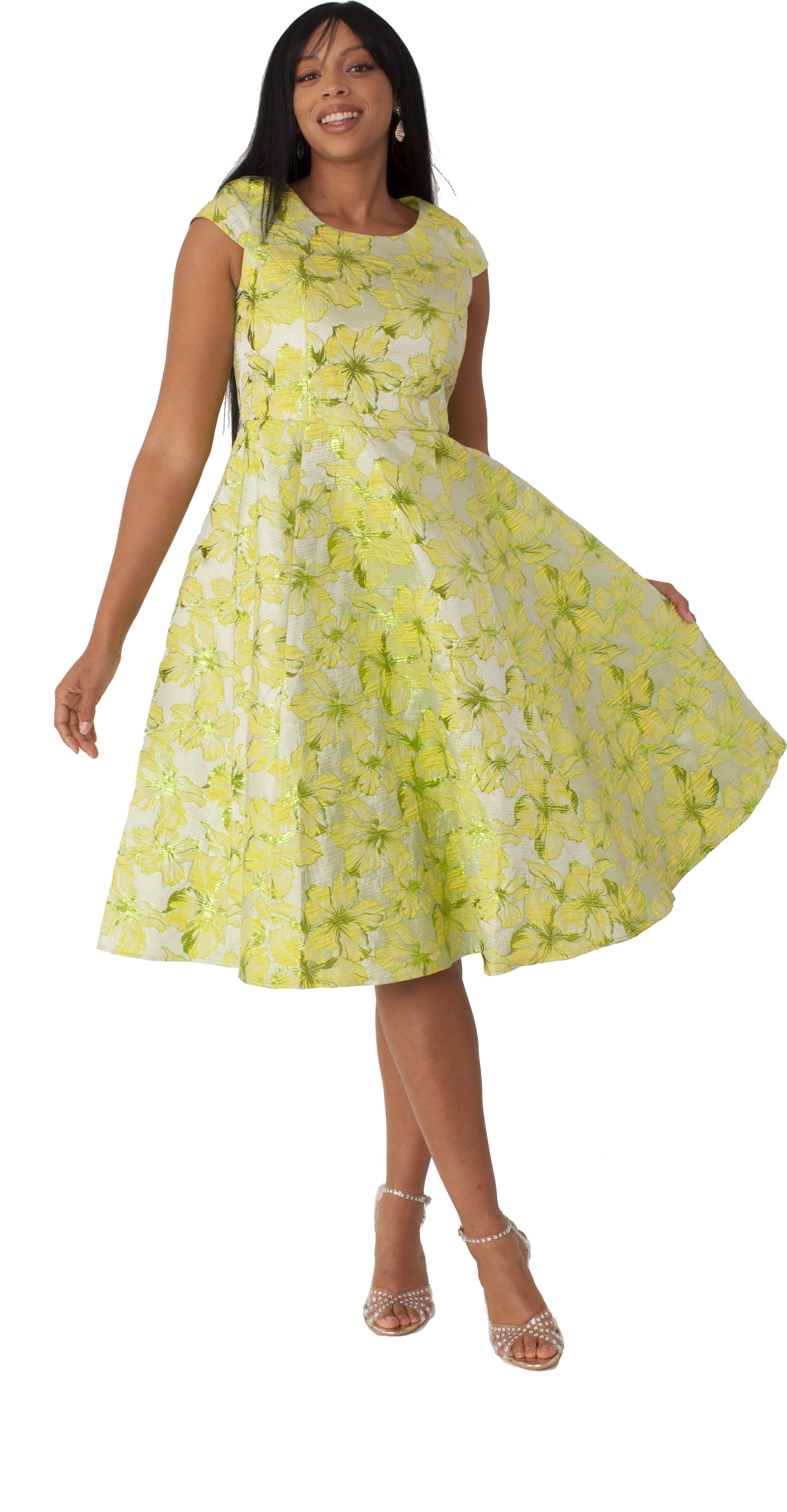 Floral Brocade Church Dress with Jacket- 4819 – Tally Taylor