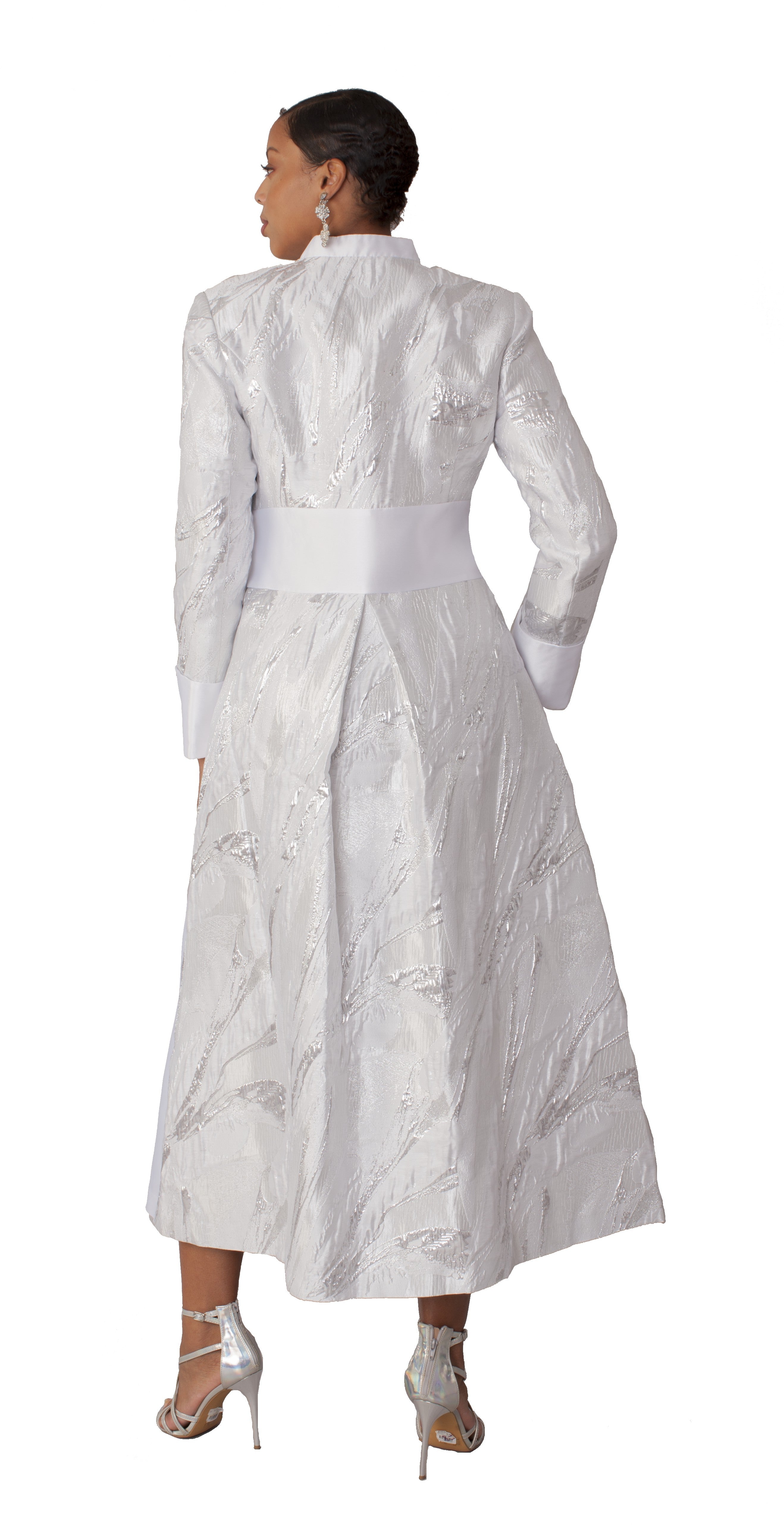 Brocade Clergy Robe with Cross Brooch – Tally Taylor