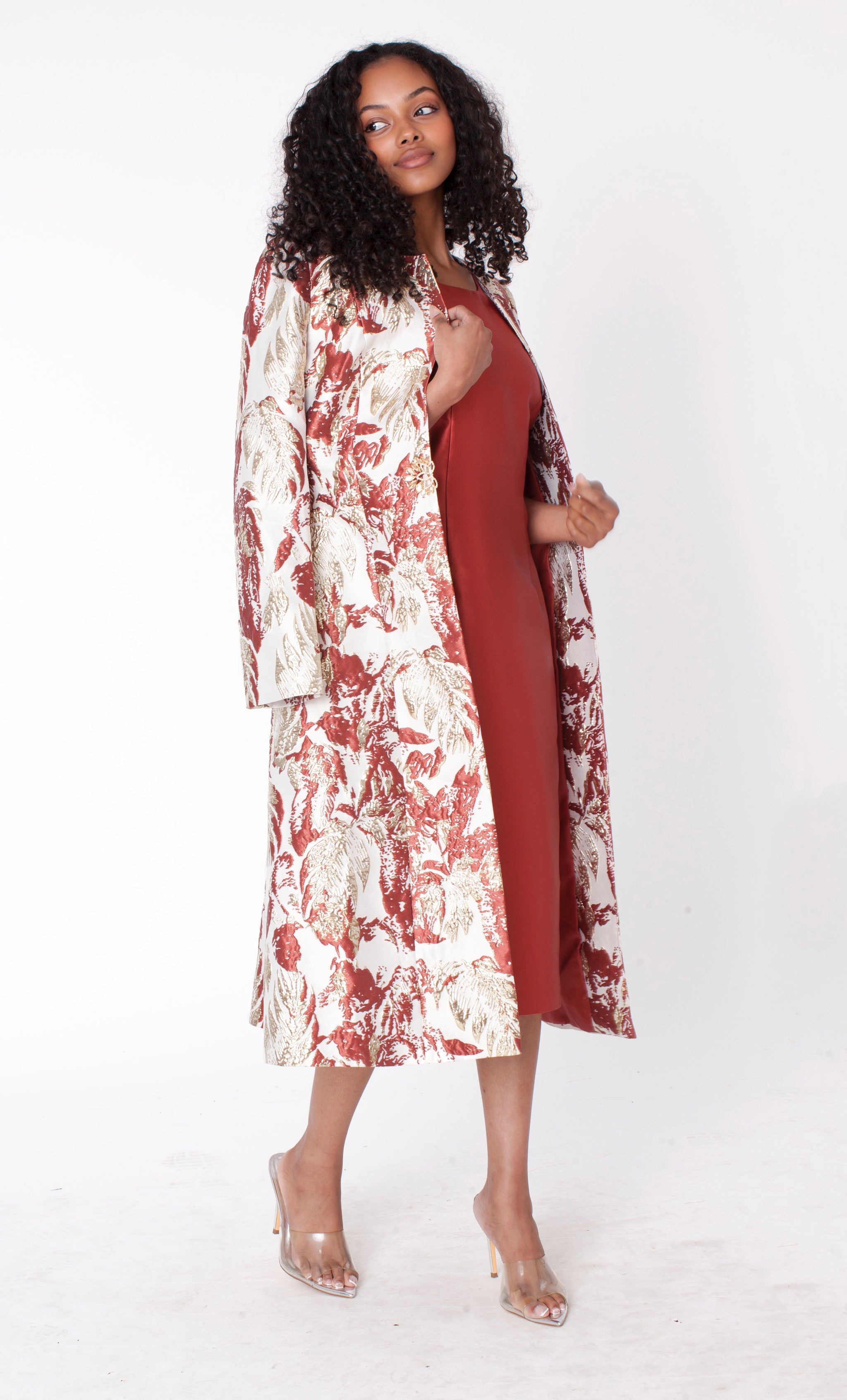 Elegant Brocade Dress with Matching Jackets - 4859 – Tally Taylor