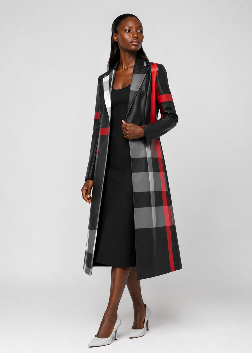 black-red-plaid-long-jacket-