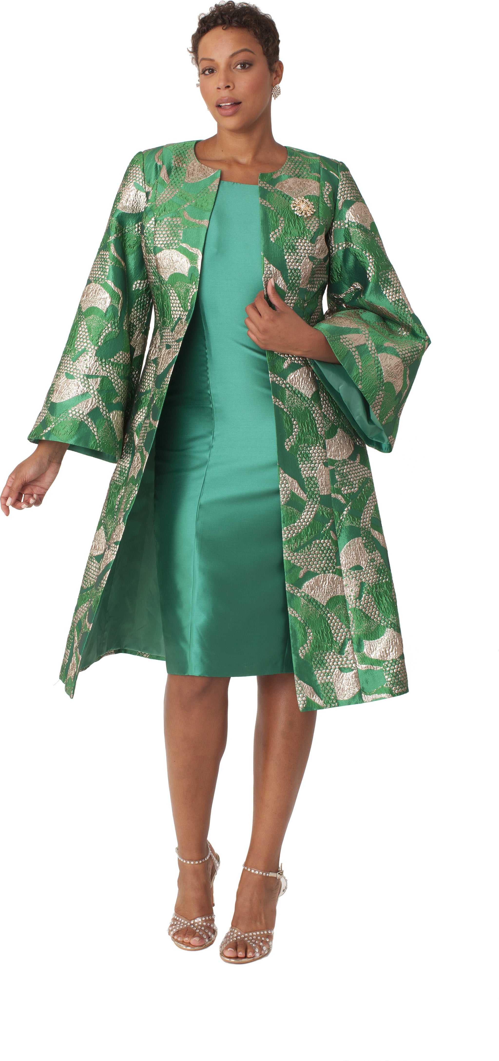 Brocade Jacket Dress & Dress Set with Bell Sleeves – Tally Taylor