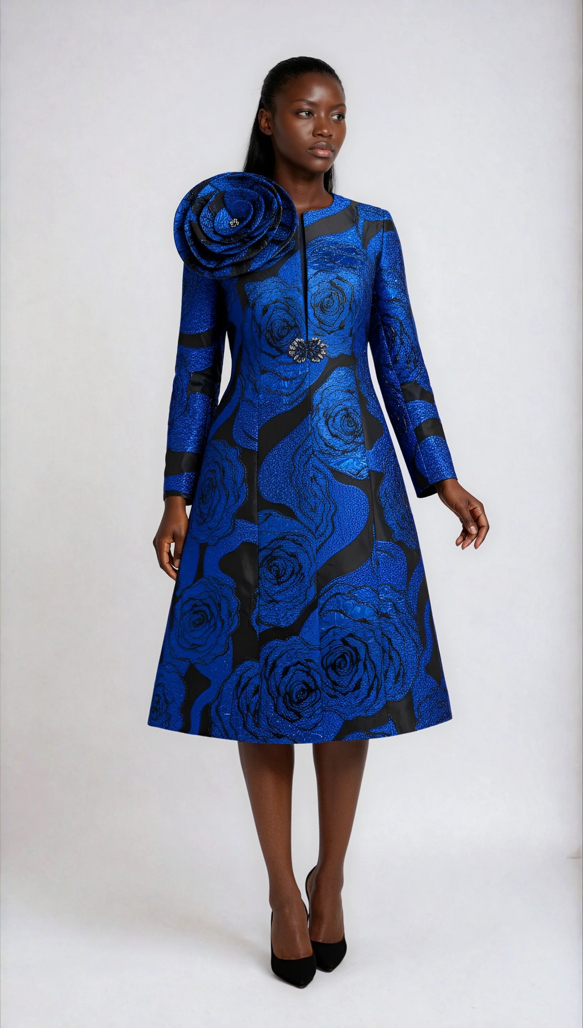 Elegant Brocade Dress with Matching Jackets - 4859 – Tally Taylor