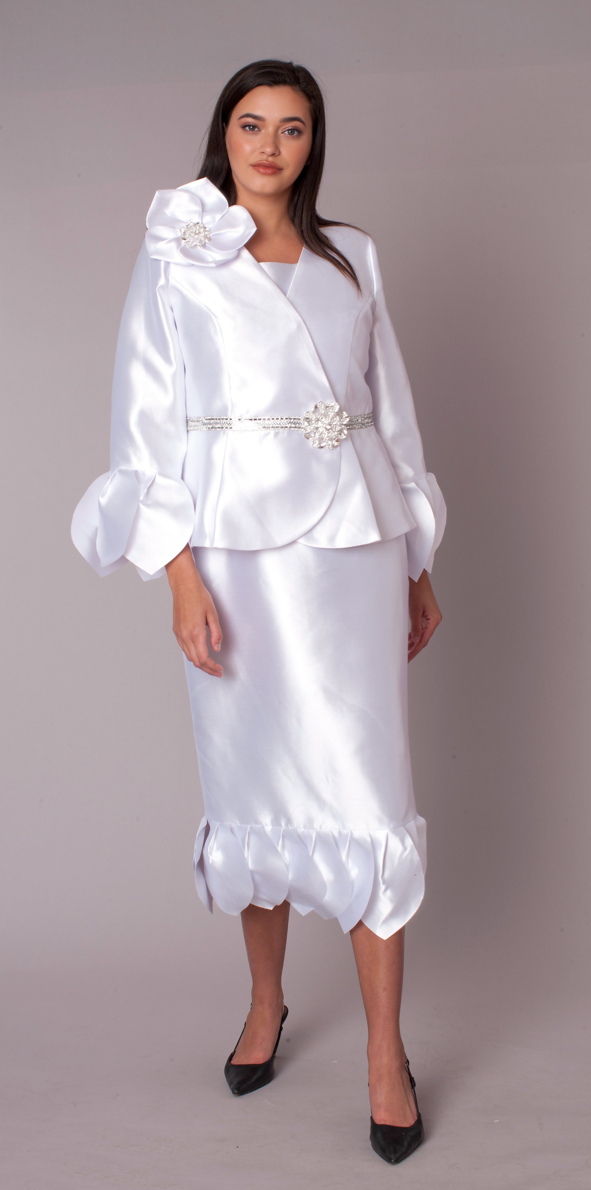 Elegant Dress & Jacket Set with Brooch - 41039 Tally Taylor Elegant Dress & Jacket Set with Brooch - 41039 Tally Taylor
