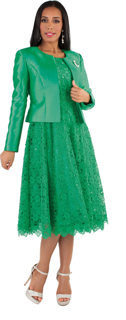 Plus Size Lace Church Dress with Satin Jacket -4529W – Tally Taylor